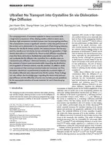 Ultrafast Na Transport into Crystalline Sn via Dislocation-Pipe Diffusion