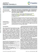 Electronic structure manipulation via composition tuning for the development of highly conductive and acid-stable oxides