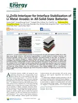 Li2ZnSb Interlayer for Interface Stabilization of Li Metal Anodes in All-Solid-State Batteries